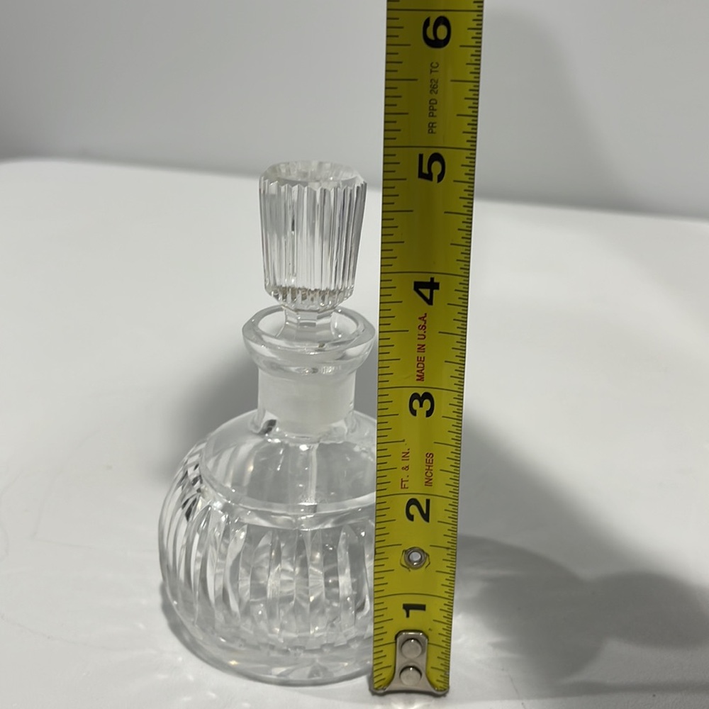 Vintage Waterford Vanity Crystal Perfume Bottle with Beveled Stopper Dauber - Picture 12 of 15